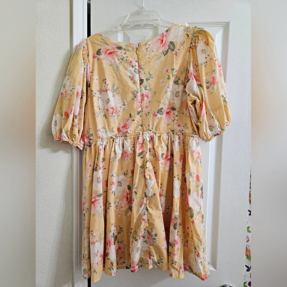 Abercrombie Deep V Neckline Floral Mini Dress - Picture 7 of 10